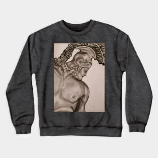 The Roman Empire Warrior Graphic Black And White Art Crewneck Sweatshirt